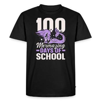 100 Mermazing Days Of School Mermaid Lover Student - Men's Premium Organic T-Shirt - black - Front - Nico (187cm)