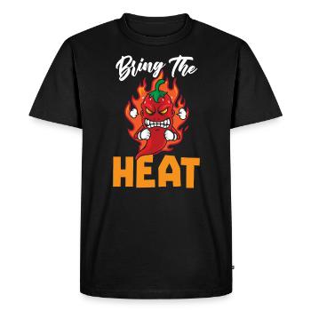 Bring The Heat Chili Amateur de nourriture épicée Chipotle - T-shirt Premium bio Homme - noir - Devant - Nico (187cm)