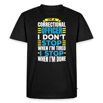 I'm A Correctional Officer Warden Prison Guard - Men's Premium Organic T-Shirt - black - Front - Nico (187cm)
