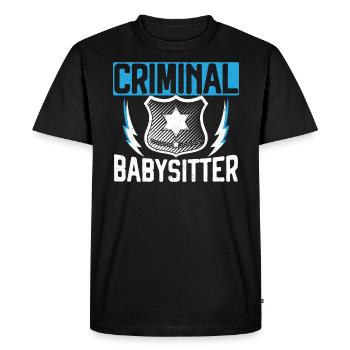Criminal Babysitter Jail Guard Correction Officer - Men's Premium Organic T-Shirt - black - Front - Nico (187cm)