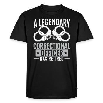 Un agent correctionnel légendaire a pris sa retraite - T-shirt Premium bio Homme - noir - Devant - Nico (187cm)