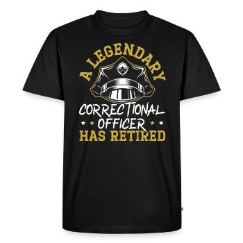 Un agent correctionnel légendaire a pris sa retraite - T-shirt Premium bio Homme - noir - Devant - Nico (187cm)