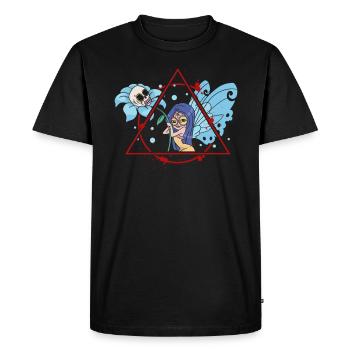 Fée Crâne Nu Goth Sorcière Occulte Sorcellerie - T-shirt Premium bio Homme - noir - Devant - Nico (187cm)