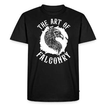 L’art de la fauconnerie Falcon Lover Master Falconer - T-shirt Premium bio Homme - noir - Devant - Nico (187cm)