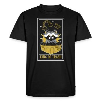 Roi de la carte de tarot poubelle lecture de magie noire occulte - T-shirt Premium bio Homme - noir - Devant - Nico (187cm)