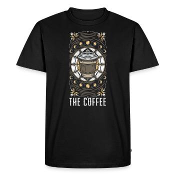 La carte de tarot du buveur de café lisant la magie noire - T-shirt Premium bio Homme - noir - Devant - Nico (187cm)
