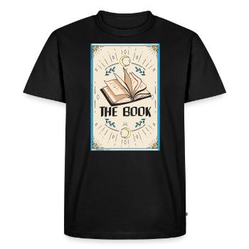 Le livre Carte de Tarot Lecture Occulte Magie Noire - T-shirt Premium bio Homme - noir - Devant - Nico (187cm)