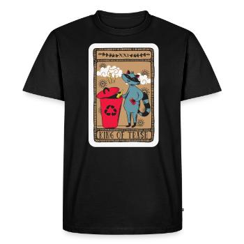 Roi de la carte de tarot poubelle lecture de magie noire occulte - T-shirt Premium bio Homme - noir - Devant - Nico (187cm)