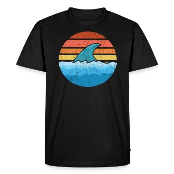 Journée nationale rétro Vintage Old Classic Shark - T-shirt Premium bio Homme - noir - Devant - Nico (187cm)