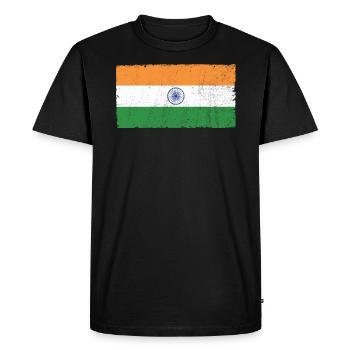 India Republic Day Hindustani Indian Flag - Men's Premium Organic T-Shirt - black - Front - Nico (187cm)