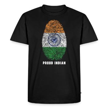 India Republic Day Hindustani Indian Flag - Men's Premium Organic T-Shirt - black - Front - Nico (187cm)