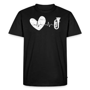 Tuba Player Musical Instrument Instrumentalist - Men's Premium Organic T-Shirt - black - Front - Nico (187cm)
