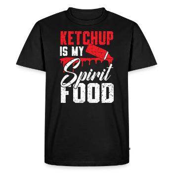 Ketchup Is My Spirit Food Lover Condiments - Men's Premium Organic T-Shirt - black - Front - Nico (187cm)