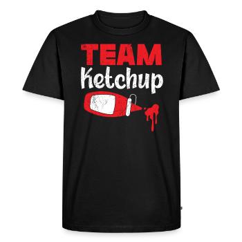 Team Ketchup Condiments Food Lover Tomato Ketchup - Men's Premium Organic T-Shirt - black - Front - Nico (187cm)