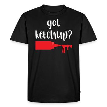 Got Ketchup Condiments Food Lover Tomato Ketchup - Men's Premium Organic T-Shirt - black - Front - Nico (187cm)