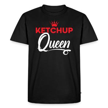 Condiments Food Lover Tomato Ketchup Queen - Men's Premium Organic T-Shirt - black - Front - Nico (187cm)