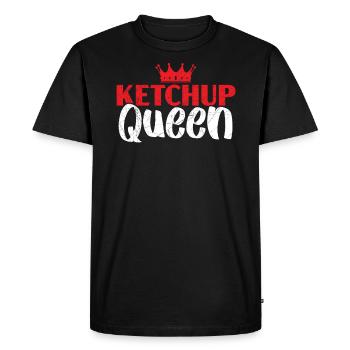 Condiments Food Lover Tomato Ketchup Queen - Men's Premium Organic T-Shirt - black - Front - Nico (187cm)