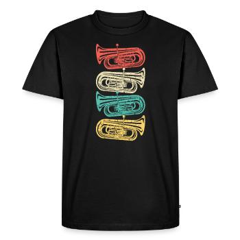 Tuba Player Musical Instrument Instrumentalist - Men's Premium Organic T-Shirt - black - Front - Nico (187cm)