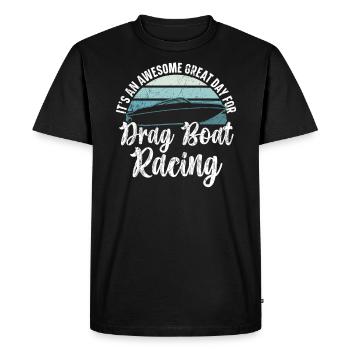 C’est un grand jour génial pour les courses de dragsters - T-shirt Premium bio Homme - noir - Devant - Nico (187cm)