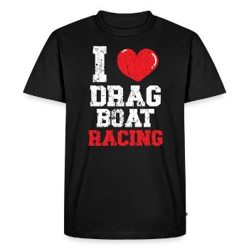 J’adore Drag Boat Racing Boat Race Boat Riding - T-shirt Premium bio Homme - noir - Devant - Nico (187cm)