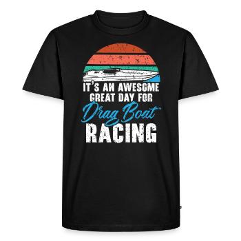 C’est un grand jour génial pour les courses de dragsters - T-shirt Premium bio Homme - noir - Devant - Nico (187cm)