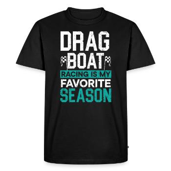 La course de dragsters est ma course de bateaux de saison préférée - T-shirt Premium bio Homme - noir - Devant - Nico (187cm)