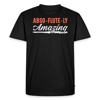 Abso-flute-ly Amazing Flute Player Musicien - T-shirt Premium bio Homme - noir - Devant - Nico (187cm)