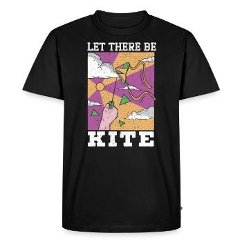 Qu’il y ait un amant volant volant Kite Whisperer - T-shirt Premium bio Homme - noir - Devant - Nico (187cm)
