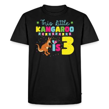 Ce petit kangourou est 3 animaux sauvages anniversaire - T-shirt Premium bio Homme - noir - Devant - Nico (187cm)