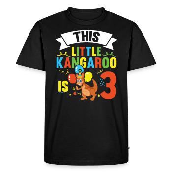 Ce petit kangourou est 3 animaux sauvages anniversaire - T-shirt Premium bio Homme - noir - Devant - Nico (187cm)