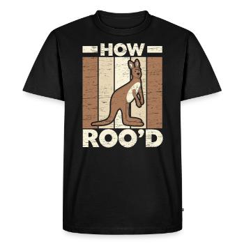 How Roo'd Kangaroo Wildlife Animal Australia - Men's Premium Organic T-Shirt - black - Front - Nico (187cm)