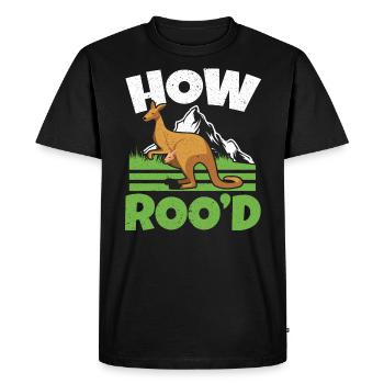 How Roo'd Kangaroo Wildlife Animal Australia - Men's Premium Organic T-Shirt - black - Front - Nico (187cm)