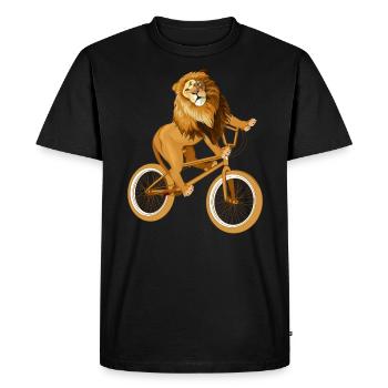 Lion Whisperer Safari Wildlife Animal Bike Lover - T-shirt Premium bio Homme - noir - Devant - Nico (187cm)