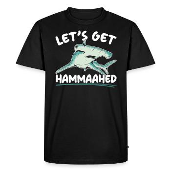 Allons Hammaahed Hammerhead Shark Lover - T-shirt Premium bio Homme - noir - Devant - Nico (187cm)
