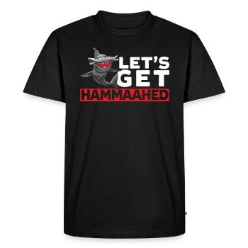 Let's Get Hammaahed Hammerhead Shark Lover - Men's Premium Organic T-Shirt - black - Front - Nico (187cm)