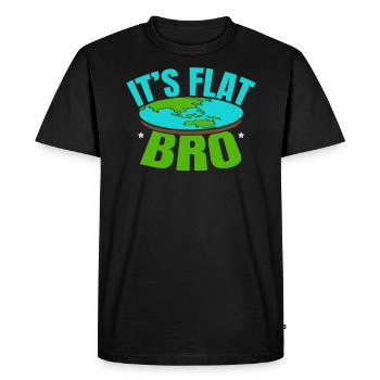 C’est Flat Bro Flat Earth Society Flat Earther - T-shirt Premium bio Homme - noir - Devant - Nico (187cm)