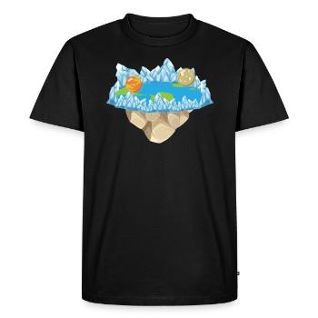 Flat Earth Society Conspiracy Theory Flat Earther - Men's Premium Organic T-Shirt - black - Front - Nico (187cm)