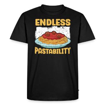 Endless Pastability Italian Food Spaghetti Eater - T-shirt Premium bio Homme - noir - Devant - Nico (187cm)
