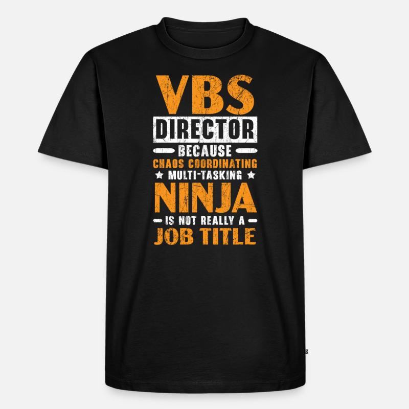 VBS Direktor Ferienbibelschule Christian - Männer Premium Bio T-Shirt - Schwarz