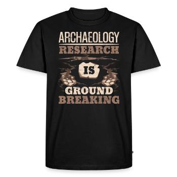 La recherche archéologique est un fossile révolutionnaire - T-shirt Premium bio Homme - noir - Devant - Nico (187cm)