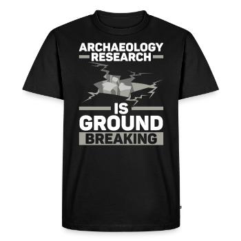 La recherche archéologique est un fossile révolutionnaire - T-shirt Premium bio Homme - noir - Devant - Nico (187cm)