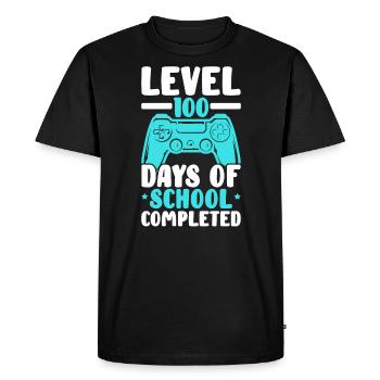 Level 100 Days Of School Completed Video Game - Men's Premium Organic T-Shirt - black - Front - Nico (187cm)