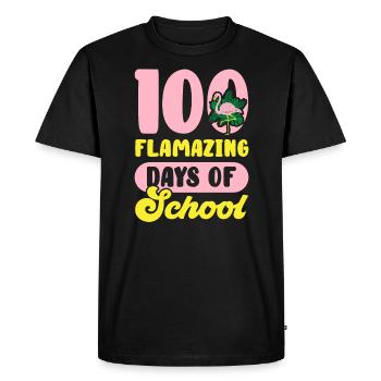 100 Flamazing Days Of School Teacher Flamingo - Men's Premium Organic T-Shirt - black - Front - Nico (187cm)