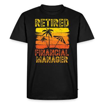 Fête de départ à la retraite des directeurs financiers à la retraite - T-shirt Premium bio Homme - noir - Devant - Nico (187cm)