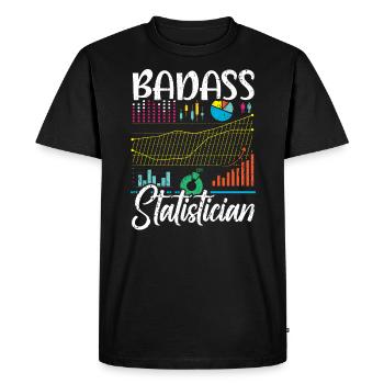 Badass Statisticien Data Analyst Job Statistics - T-shirt Premium bio Homme - noir - Devant - Nico (187cm)