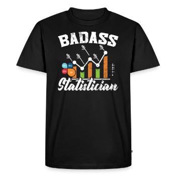 Badass Statisticien Data Analyst Job Statistics - T-shirt Premium bio Homme - noir - Devant - Nico (187cm)