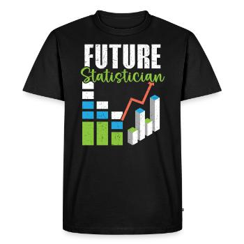 Futur statisticien Data Analyst Job Statistics - T-shirt Premium bio Homme - noir - Devant - Nico (187cm)