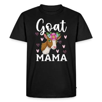 Goat Mama Farm Animal Goat Whisperer Mothers Day - Men's Premium Organic T-Shirt - black - Front - Nico (187cm)