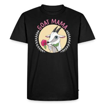 Goat Mama Farm Animal Goat Whisperer Mothers Day - Men's Premium Organic T-Shirt - black - Front - Nico (187cm)