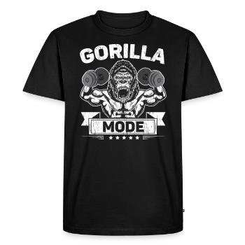 Gorilla Mode Ape Lover Monkey Whisperer Zookeeper - Men's Premium Organic T-Shirt - black - Front - Nico (187cm)